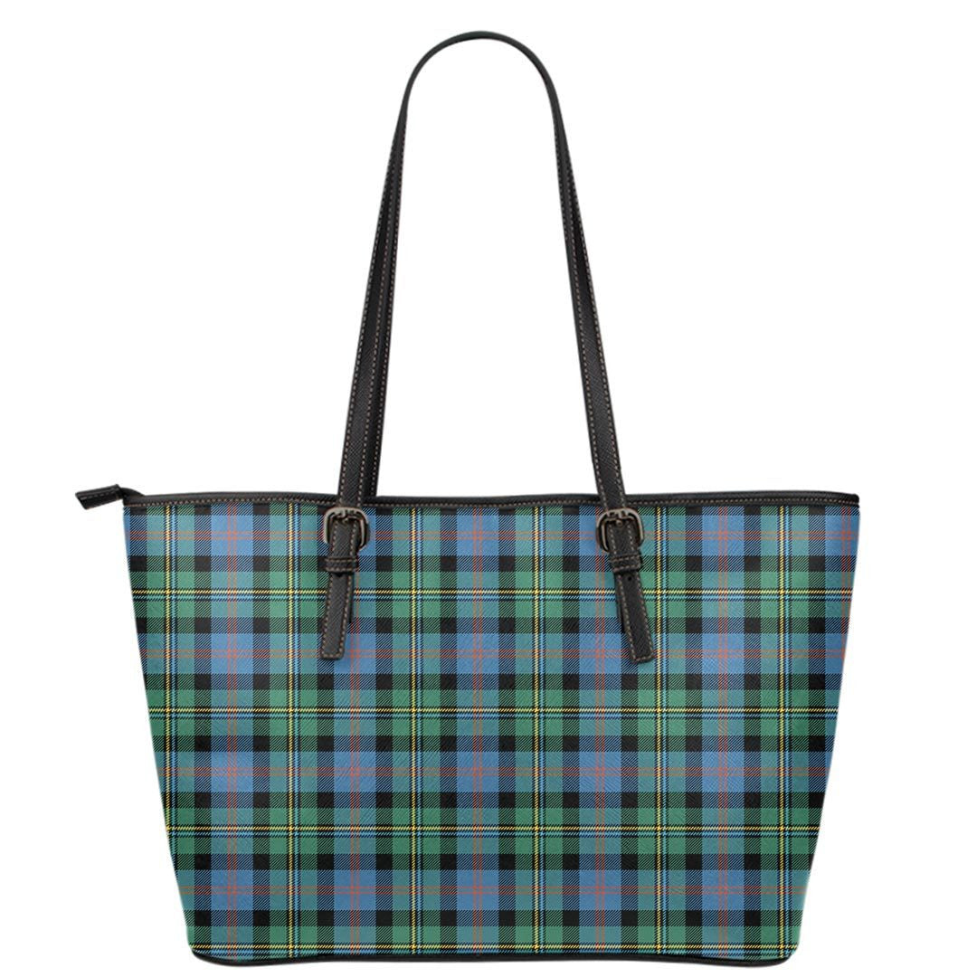 Malcolm Ancient Tartan Plaid Leather Tote