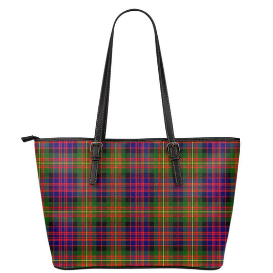 Carnegie Modern Tartan Plaid Leather Tote