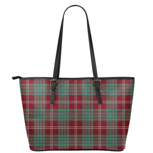 Crawford Modern Tartan Plaid Leather Tote