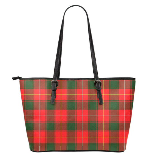 MacFie Tartan Plaid Leather Tote