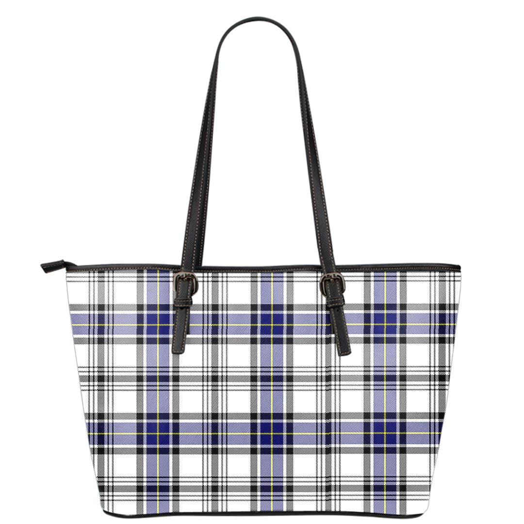 Hannay Modern Tartan Plaid Leather Tote