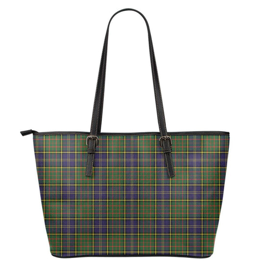 MacMillan Hunting Modern Tartan Plaid Leather Tote