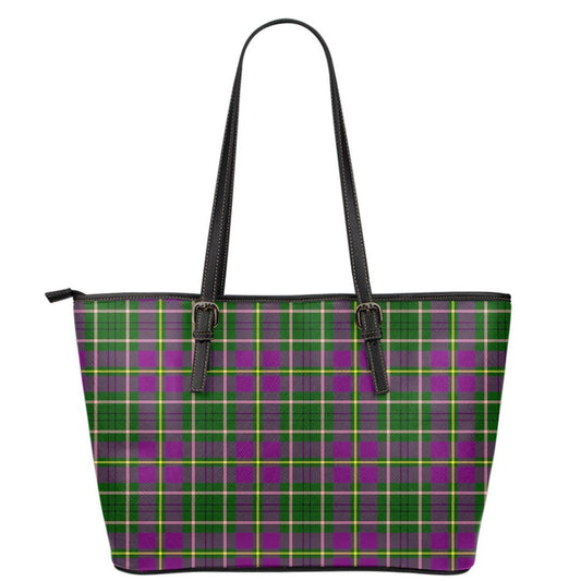 Taylor Weathered Tartan Plaid Leather Tote