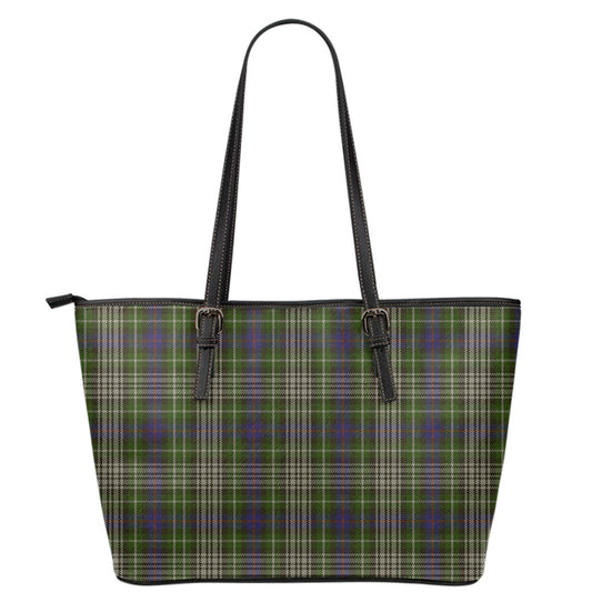 Davidson Tulloch Dress Tartan Plaid Leather Tote