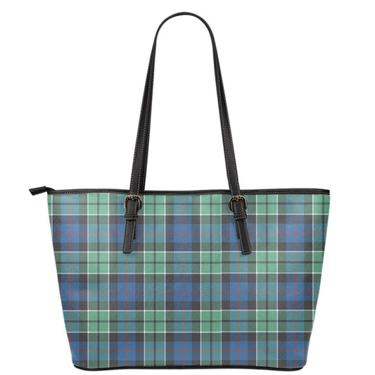 Leslie Hunting Tartan Plaid Leather Tote