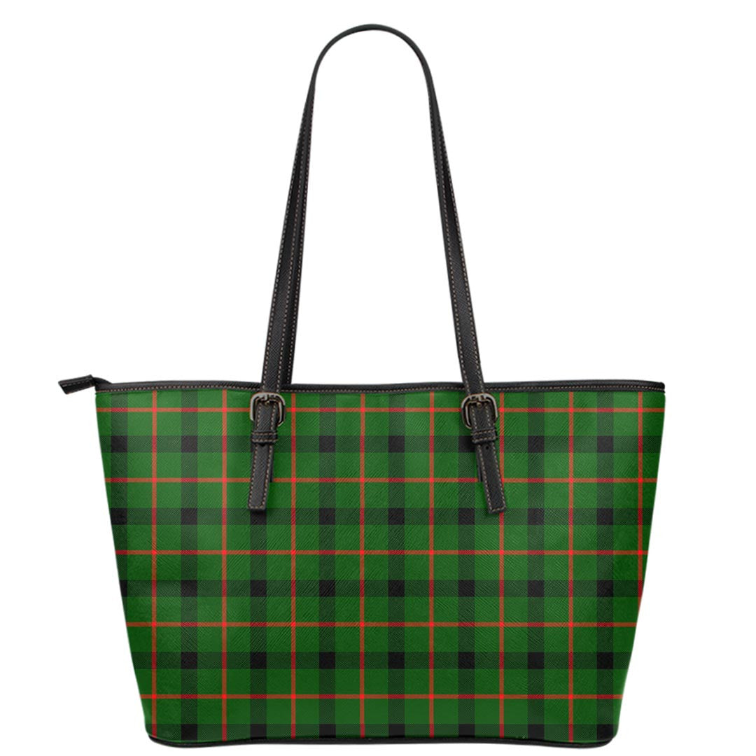 Kincaid Modern Tartan Plaid Leather Tote