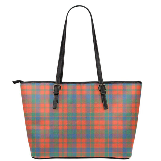 Robertson Ancient Tartan Plaid Leather Tote