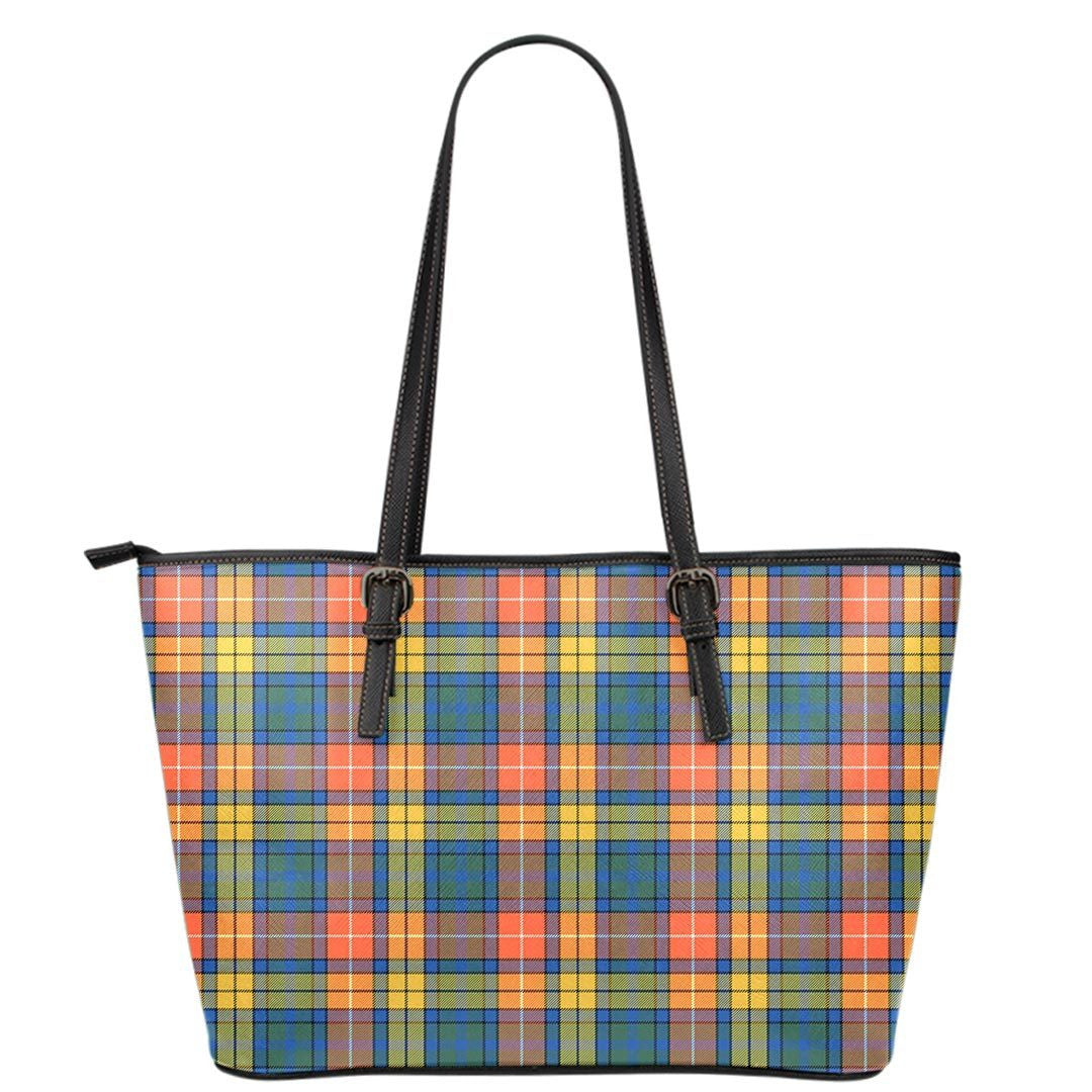 Buchanan Ancient Tartan Plaid Leather Tote