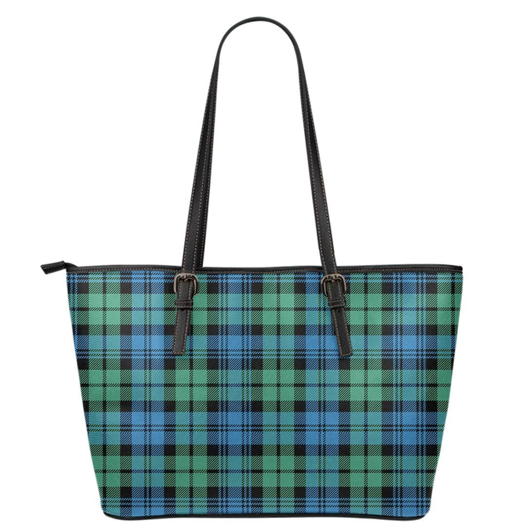 Campbell Ancient 01 Tartan Plaid Leather Tote