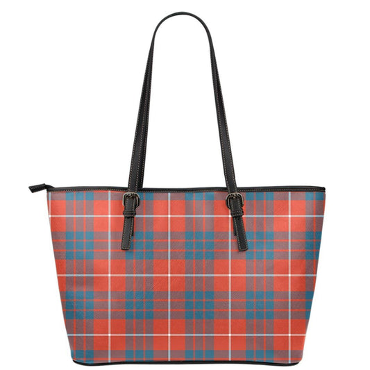 Hamilton Ancient Tartan Plaid Leather Tote