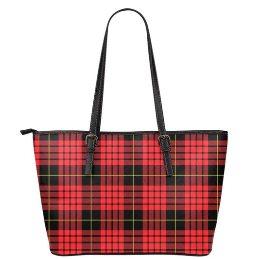 MacQueen Modern Tartan Plaid Leather Tote