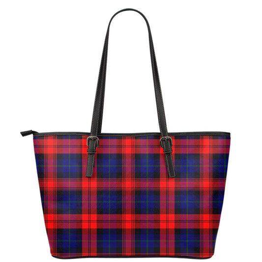 MacLachlan Modern Tartan Plaid Leather Tote