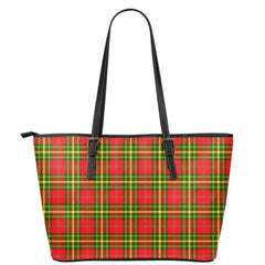 Leask Tartan Plaid Leather Tote
