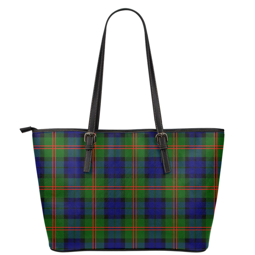 Dundas Modern Tartan Plaid Leather Tote