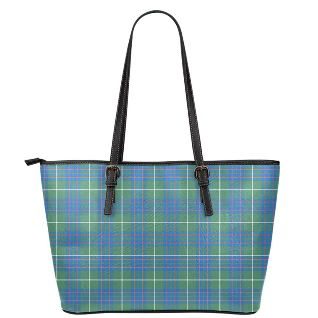 MacIntyre Hunting Ancient Tartan Plaid Leather Tote