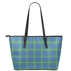MacIntyre Hunting Ancient Tartan Plaid Leather Tote