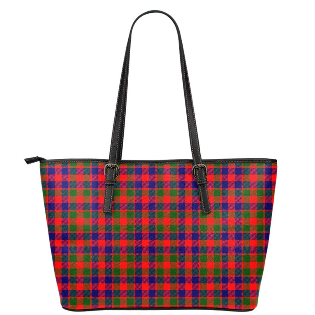 Gow Modern Tartan Plaid Leather Tote