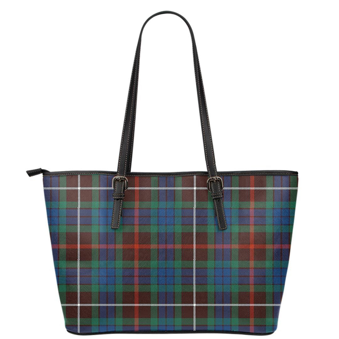 Fraser Hunting Ancient Tartan Plaid Leather Tote