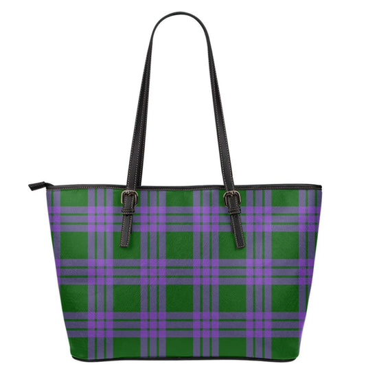 Elphinstone Tartan Plaid Leather Tote