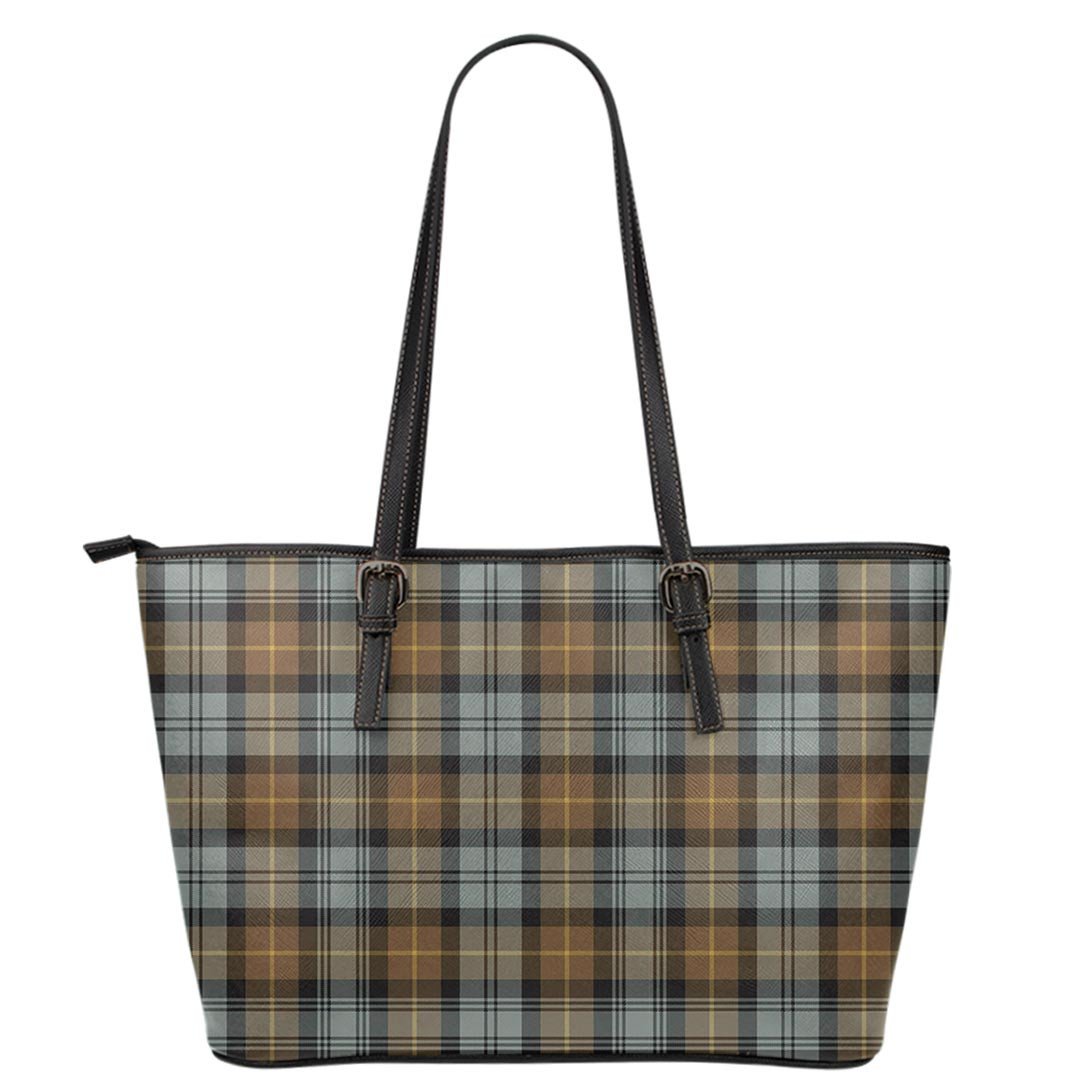 Gordon Weathered Tartan Plaid Leather Tote