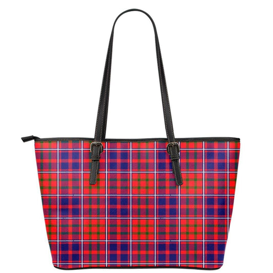 Cameron of Lochiel Modern Tartan Plaid Leather Tote