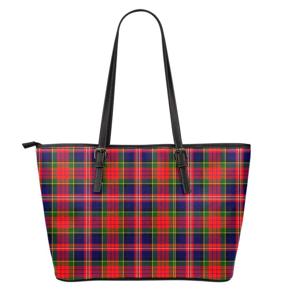 MacPherson Modern Tartan Plaid Leather Tote