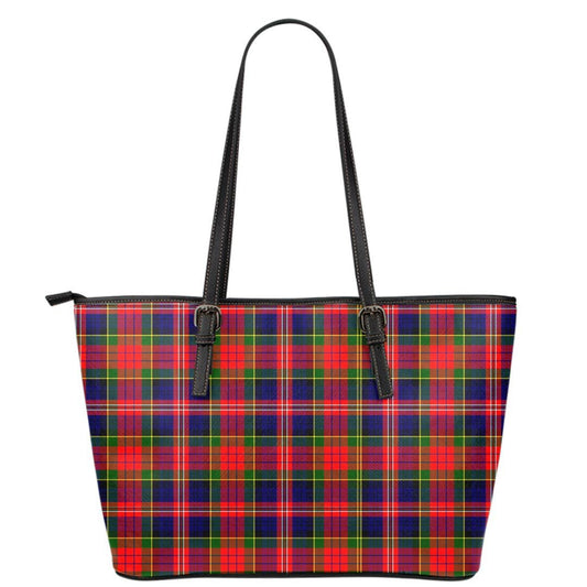 MacPherson Modern Tartan Plaid Leather Tote