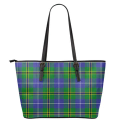 Turnbull Hunting Tartan Plaid Leather Tote