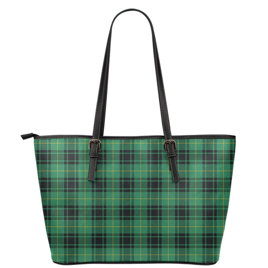 MacArthur Ancient Tartan Plaid Leather Tote