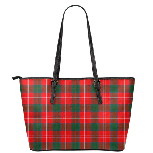 Chisholm Modern Tartan Plaid Leather Tote