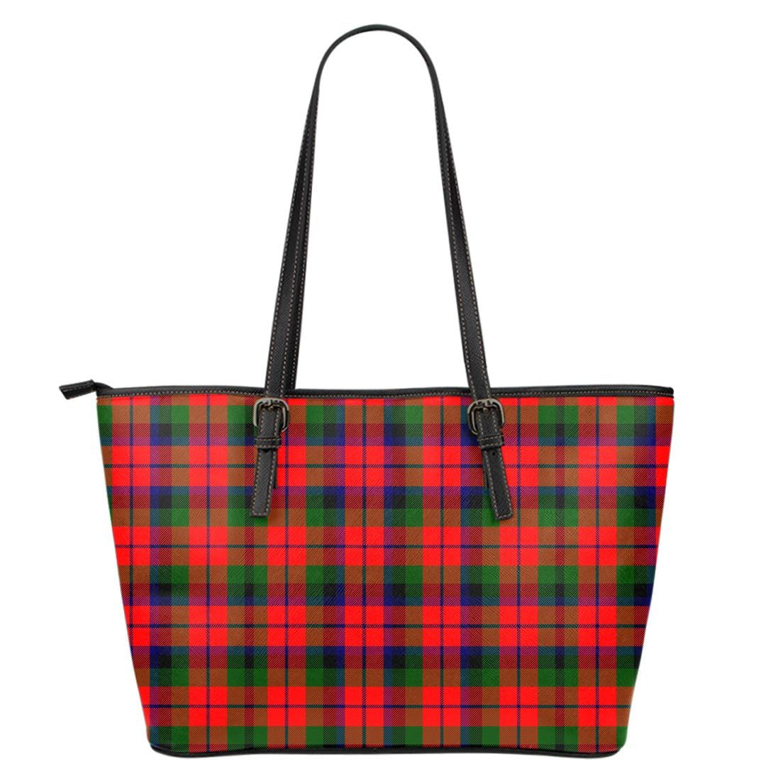 MacNaughton Modern Tartan Plaid Leather Tote