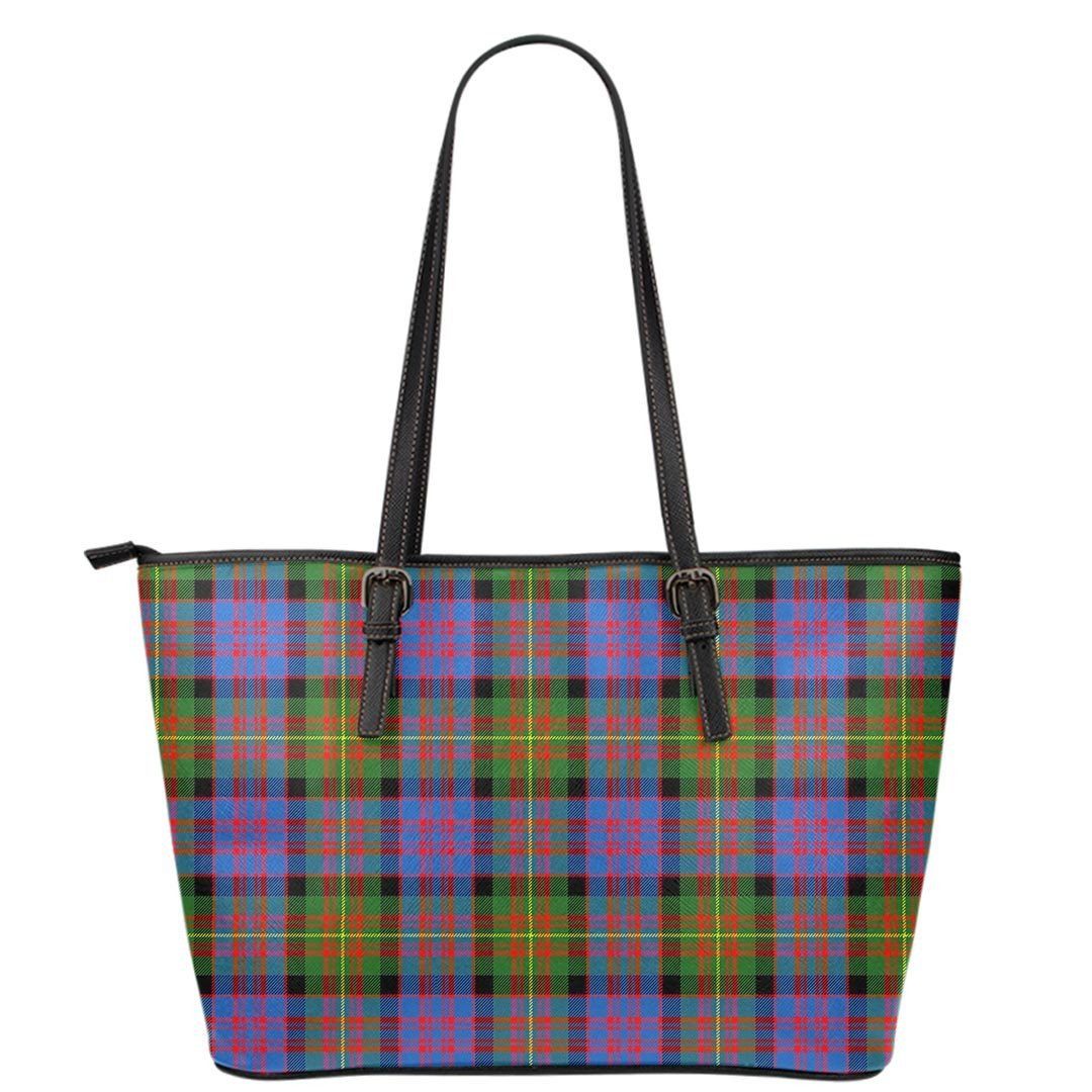 Carnegie Ancient Tartan Plaid Leather Tote