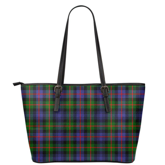 Murray of Atholl Modern Tartan Plaid Leather Tote