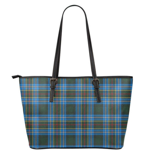 Cockburn Modern Tartan Plaid Leather Tote