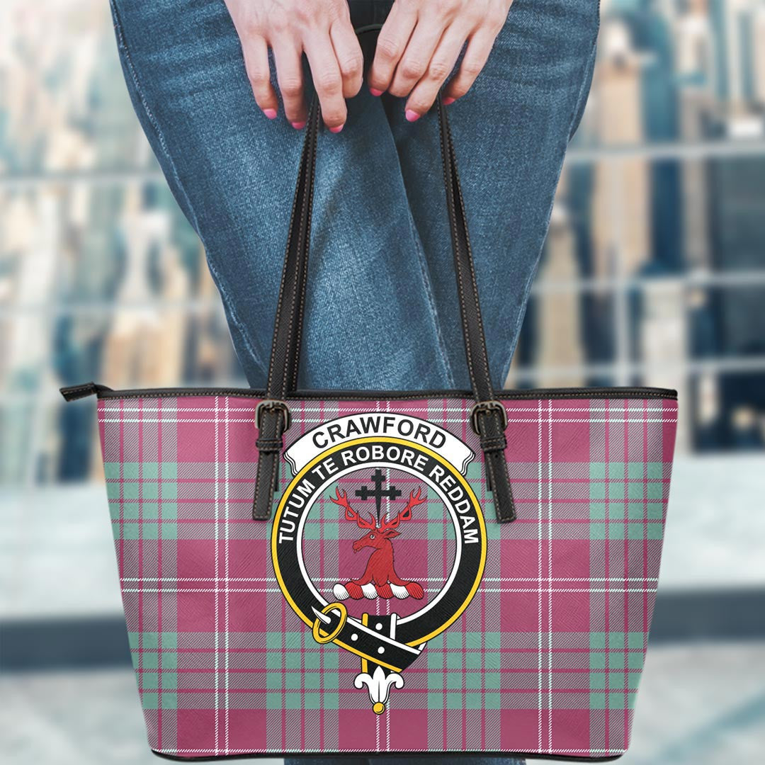 Crawford Ancient Tartan Crest Leather Tote