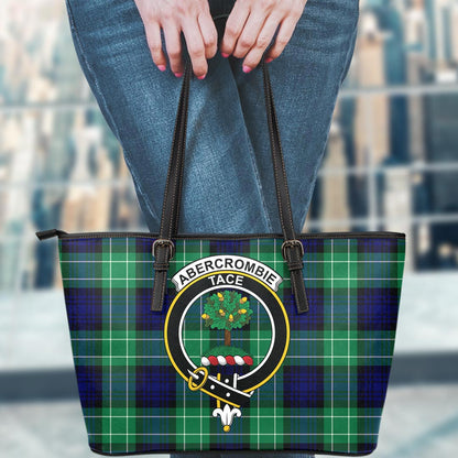 Abercrombie Tartan Crest Leather Tote