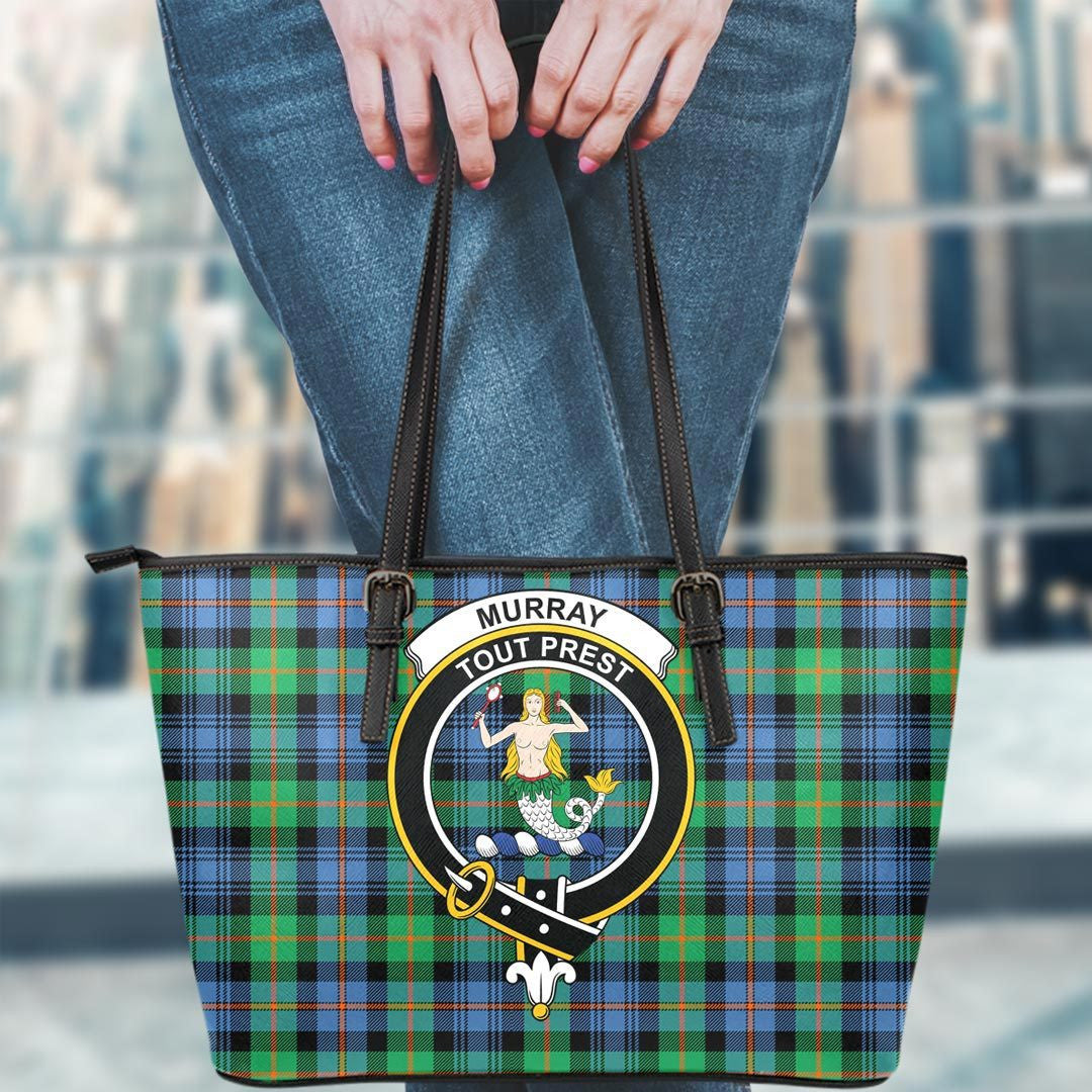 Murray of Atholl Ancient Tartan Crest Leather Tote