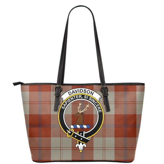 Davidson Dress Dancers Tartan Crest Leather Tote