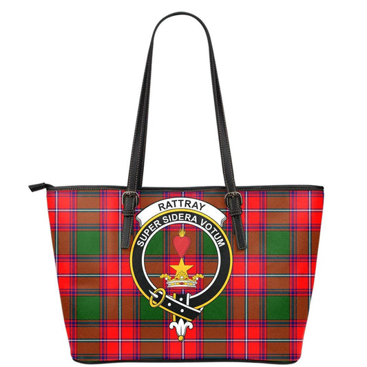 Rattray Modern Tartan Crest Leather Tote