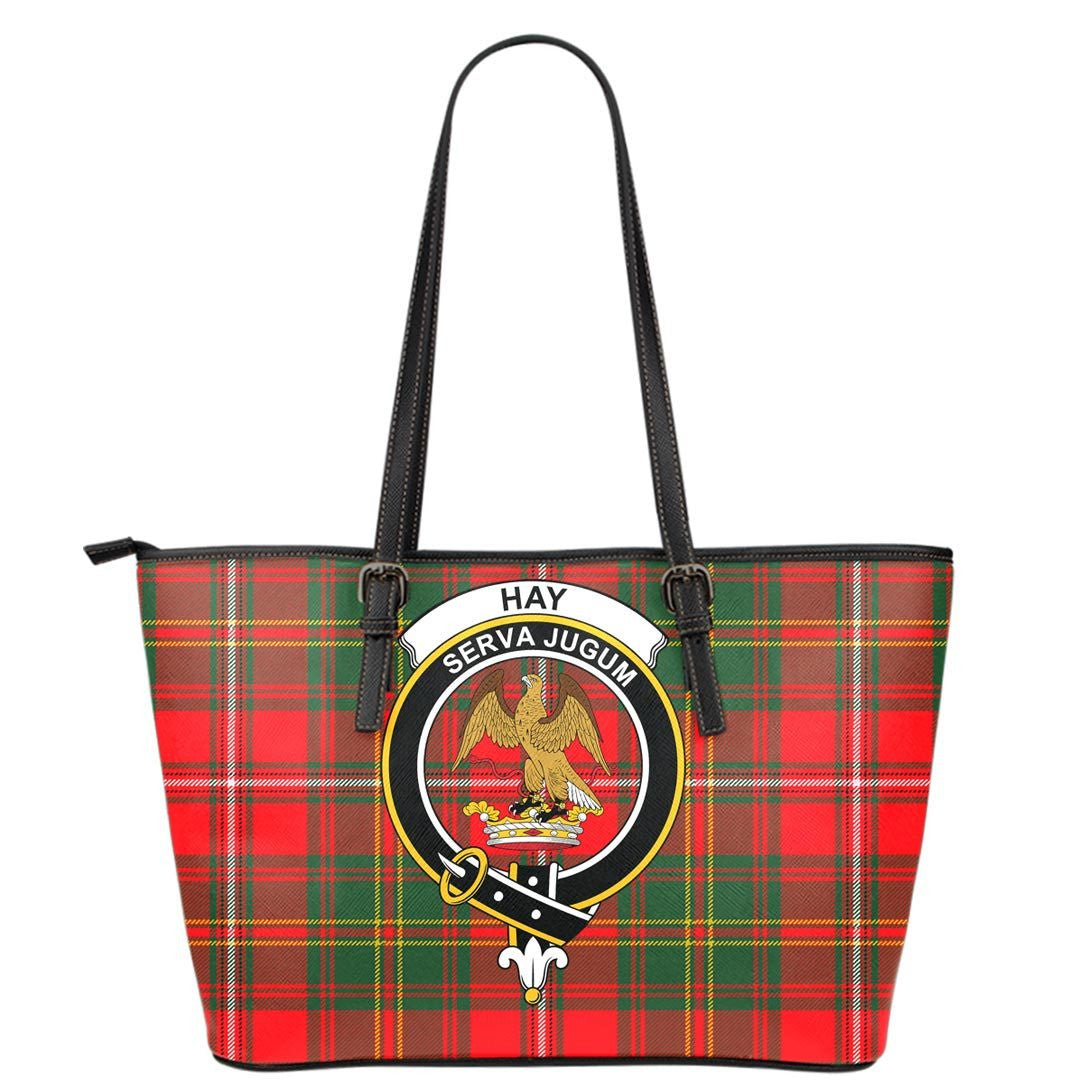 Hay Modern Tartan Crest Leather Tote