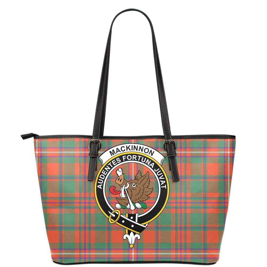 MacKinnon Ancient Tartan Crest Leather Tote