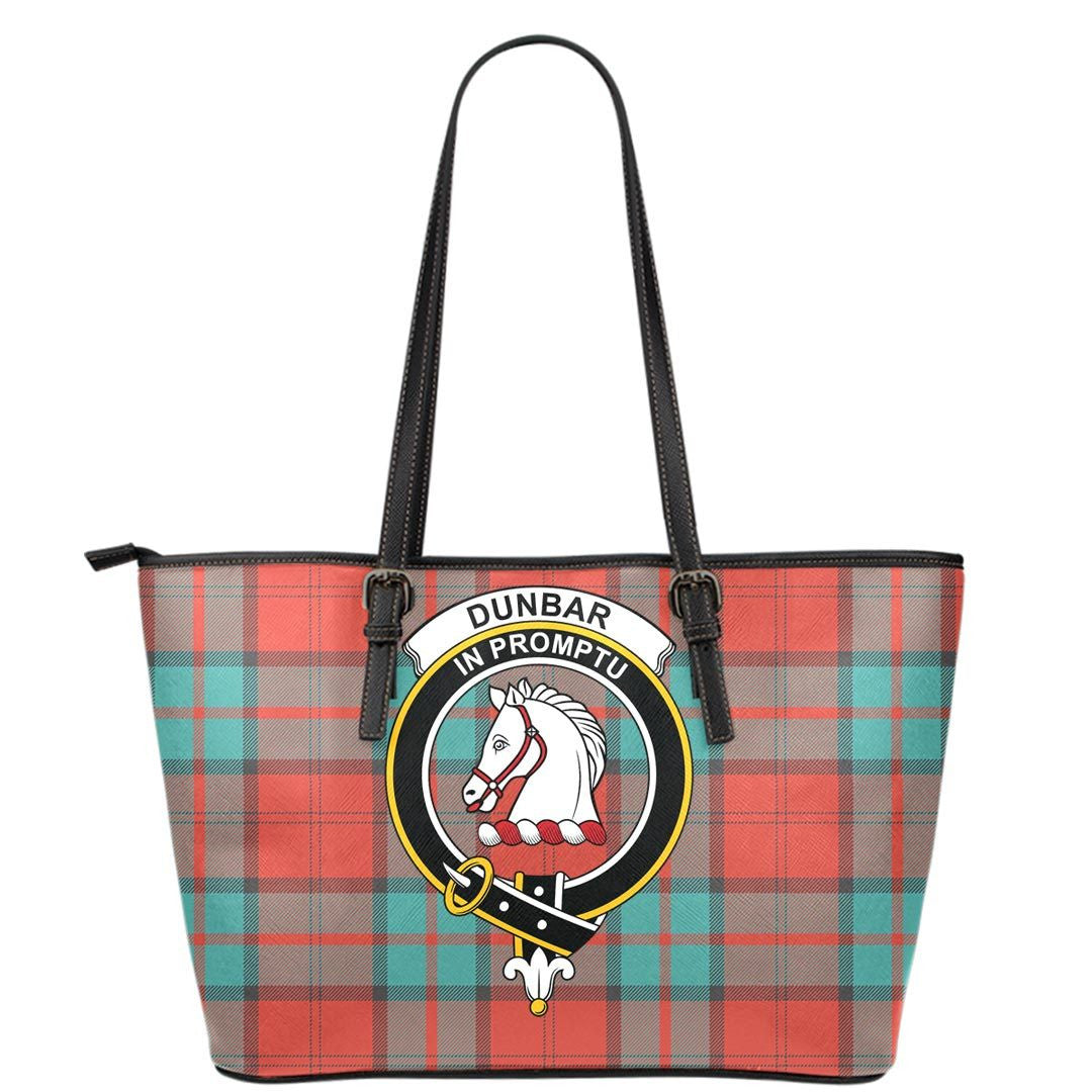 Dunbar Ancient Tartan Crest Leather Tote