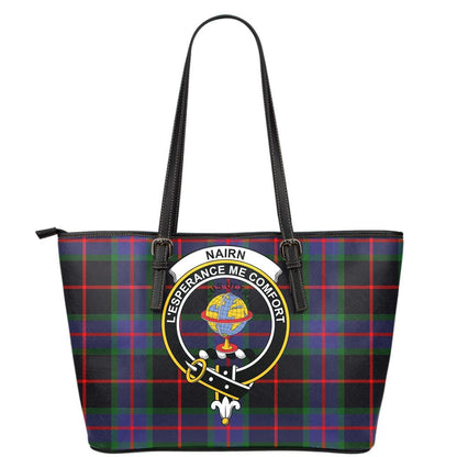 Nairn Tartan Crest Leather Tote