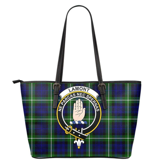 Lamont Modern Tartan Crest Leather Tote