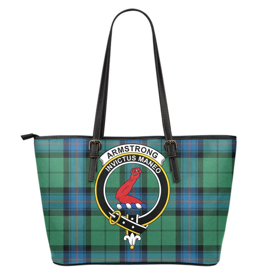 Armstrong Ancient Tartan Crest Leather Tote