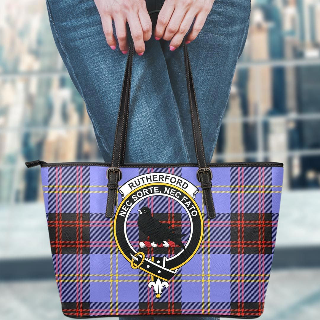 Rutherford Tartan Crest Leather Tote
