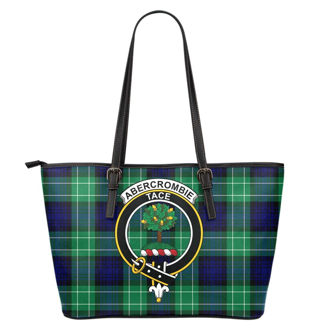 Abercrombie Tartan Crest Leather Tote