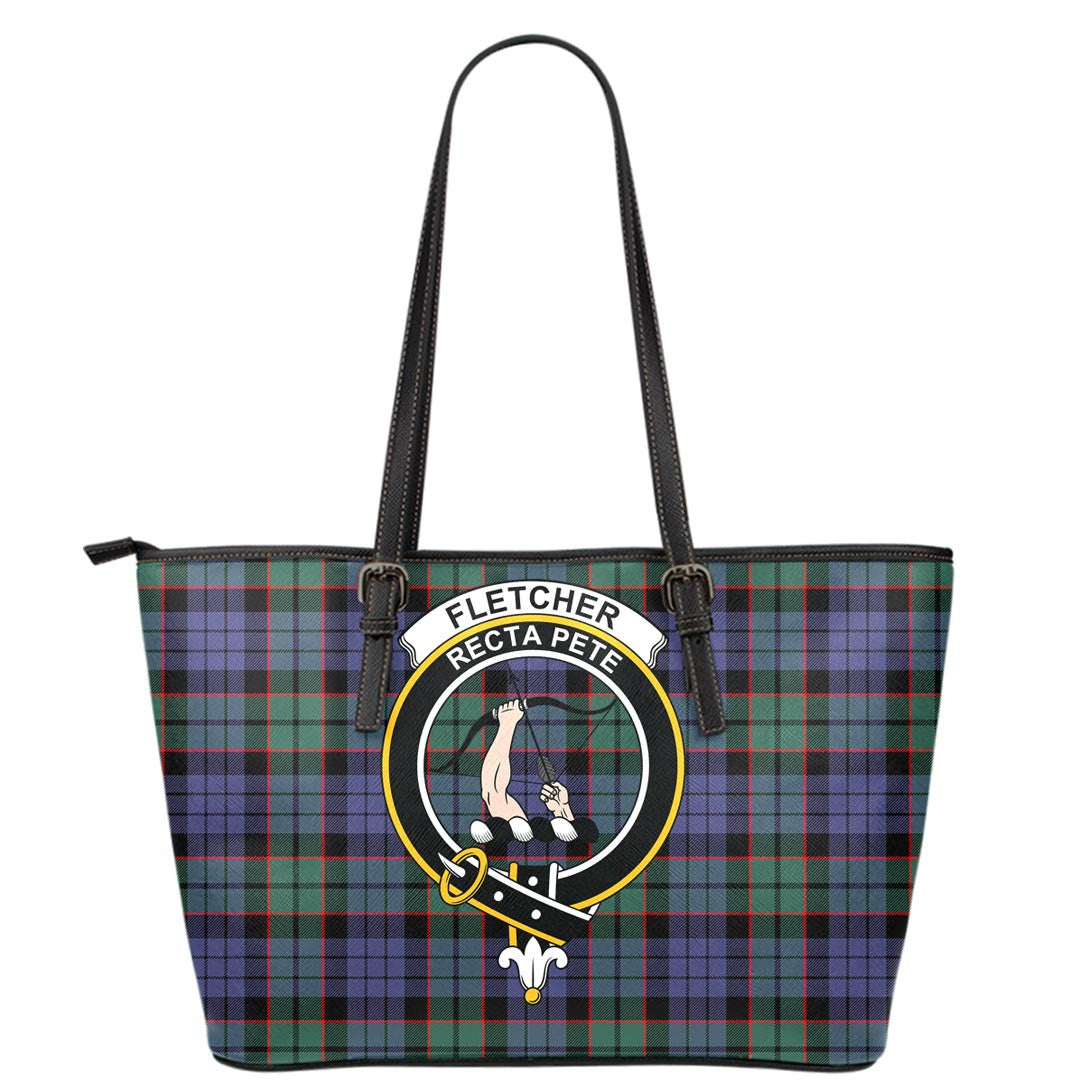 Fletcher Modern Tartan Crest Leather Tote