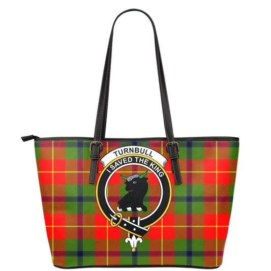 Turnbull Dress Tartan Crest Leather Tote