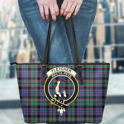 Fletcher Modern Tartan Crest Leather Tote